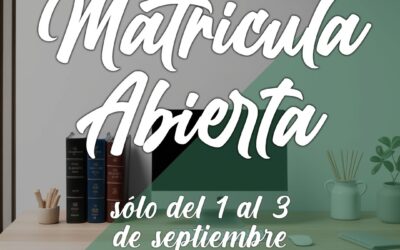 Matrícula SBBE 1-3 septiembre Matrícula SBBE 1-3 septiembre